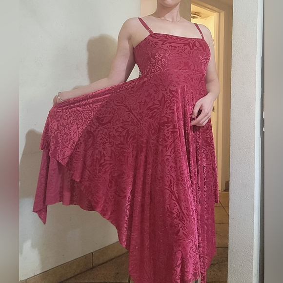 Pink Velvet Burnout dress by Blackmilk - Picture 1 of 6